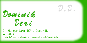 dominik deri business card